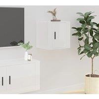 Berkfield Home Wall Mounted TV Cabinet High Gloss White 40x34, 5x40 cm