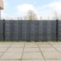 Berkfield Home Balcony Screens 10 pcs Anthracite 255x19 cm Poly Rattan