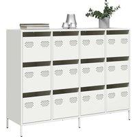 Berkfield Home Sideboard White 135x39x103.5 cm Cold-rolled Steel