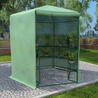 Berkfield Home Greenhouse with Shelves Steel 227x223 cm in Green