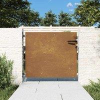 Berkfield Home Garden Gate 85x75 cm Corten Steel in Brown