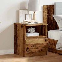 Berkfield Home Bedside Cabinet Old Wood 40x40x50 cm Engineered Wood in Brown | Size: 40 x 40 x 50 cm