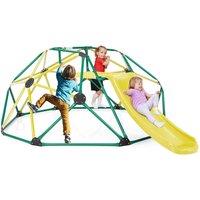 Costway 8FT Dome Climber Kids Toddler Climbing Frame With Slide Geometric Climbing Dome