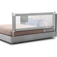 Gymax Bed Rail 200cm Long Toddler Safety Protection Guard Height Adjustable in Grey