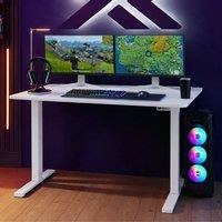 X Rocker Ascend 120cm Electric Height Adjustable Gaming Desk in White | Size: 1 Pack