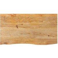 Berkfield Home Table Top Live Edge 100x60x3.8 cm Solid Wood Mango in Brown