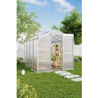H&O Direct Aluminium Walk-in Greenhouse with Window Opening in Clear