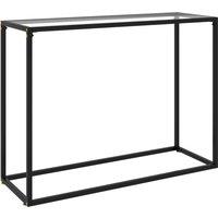 Berkfield Home Console Table Transparent 100x35x75 cm Tempered Glass in Clear | Size: 100 x 35 x 75 cm