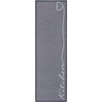 THE RUGS Washable Kitchen Runner Rug & Runner Non Slip Polyamide Floor Mat in Grey | Size: 50 cm x 150 cm