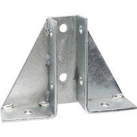 Unifix Gusset Base Plate 41mm Single Channel HDG - Box of 12 in Silver