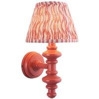 Netlighting Carnaby Pink Wall Light Pink Fabric Ripple Shade 20cm B22