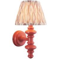 Netlighting Carnaby Pink Wall Light Fabric Ikat Shade 20cm B22