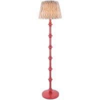 Netlighting Carnaby Pink Floor Lamp Fabric Ikat Shade 35cm B22