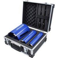 EdgePoint 7-Piece Diamond Dry Core Drill Kit with 38mm, 52mm, 117mm Bits in Blue
