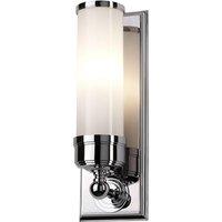 Netlighting Worcester 1 Light Bathroom Wall Light Polished Chrome IP44 G9 in Grey