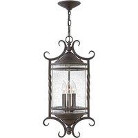 Netlighting Hinkley Casa Outdoor 3 Light Chain Lantern Olde Black IP44