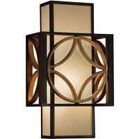 Netlighting Remy 1 Light Indoor Wall Light Gold Bronze in Brown