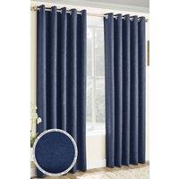 Enhanced Living Plain Textured Thermal Room Darkening Energy Saving Pair of Curtains For Bedroom & Living Room | Size: 168 cm width x 229 cm drop