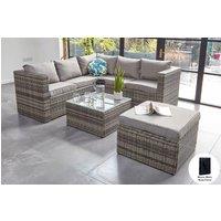 Furniture Maxi Vancouver 6 Seater Modular Rattan Sofa Set With Rain Cover in Grey
