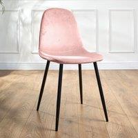 Bravich LTD Ron Velvet Dining Chair in Pink | Size: 4 Pack