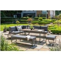Norfolk Leisure Lifestyle Billingford Five Piece Large Corner Set with Cushions in Stone