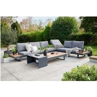 Norfolk Leisure Lifestyle Easton Large Corner Set with Cushions & Sun Recliner in Stone