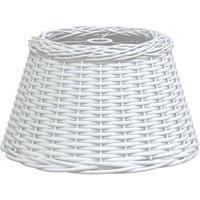 Berkfield Home Ceiling Lamp Shade White 50x30 cm Wicker | Size: 50x30 cm