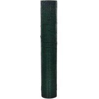 Berkfield Home Chicken Wire Fence Galvanised with PVC Coating 10x1 m Green
