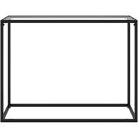 Berkfield Home Console Table Transparent 100x35x75 cm Tempered Glass in Clear | Size: 100 x 35 x 75 cm