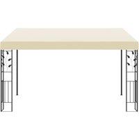 Berkfield Home Wall-mounted Gazebo 4x3x2.5 m Cream in Beige