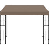 Berkfield Home Wall-mounted Gazebo 3x3 m Taupe Fabric