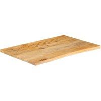 Berkfield Home Table Top Live Edge 90x60x3.8 cm Solid Wood Mango in Brown