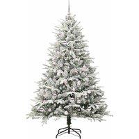 Berkfield Home Realistic Artificial Pre-lit Christmas Tree with Ball Set Green 210 cm