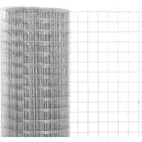 Berkfield Home Sturdy Chicken Wire Fence Galvanised Steel 25x1.5 m Silver