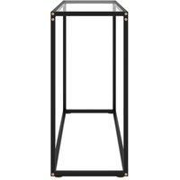 Berkfield Home Modern Console Table Transparent 100x35x75 cm Tempered Glass in Clear | Size: 100 x 35 x 75 cm