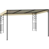 Berkfield Home Durable Wall-mounted Gazebo 4x3x2.5 m Cream in Beige