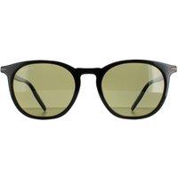 Serengeti Round Shiny Black Mineral Polarized 555nm Arlie