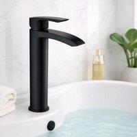 Bathroom Kingdom Belini Matt Black High Rise Basin Mixer Tap