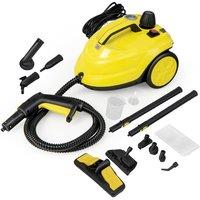 Costway 2000W Steam Mop Rolling Cleaning Machine Household Cleaner Steamer Carpet Wash in Yellow