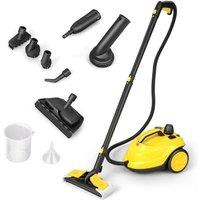 Costway 2000W Rolling Steam Mop Hand Held Cleaner Steamer Floor Carpet Wash Window in Yellow