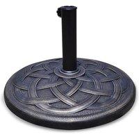 Costway Patio Outdoor Umbrella Stand Classic Round Parasol Stand Holder in Black