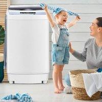 Costway 2 in 1 Portable Washing Machine Full-Automatic Washer Spin Dryer in White