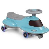 Gymax No Battery Twist & Go Swing Car With LED Wheels for Ages 3-8 in Blue