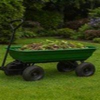 EONLION Garden Tipping Dump Cart Wheelbarrow Allotment Trailer in Green
