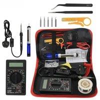 VOGREX Adjustable Temperature Soldering Iron 80W Digital Kit Welding Tools in Black
