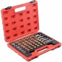 VOGREX 114pc Oil Pan Thread Sump Repair Kit M13-M22 Gearbox Drain Plug Tool in Red