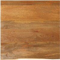 Berkfield Home Table Top Live Edge 60x60x2.5 cm Solid Wood Mango in Brown
