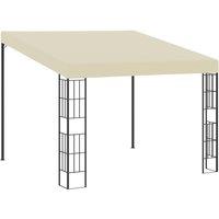 Berkfield Home Wall-mounted Gazebo 3x3 m Cream Fabric in Beige