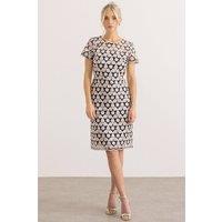 Klass. Women's Embellished Fitted Mesh Dress in Black | Size: 22