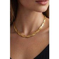 Serla Women's Gold Plated Twist Necklace